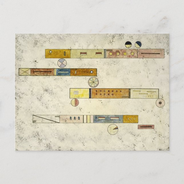 Einer nach dem anderen, 1933 von Wassily Kandinsky Postkarte (Vorderseite)