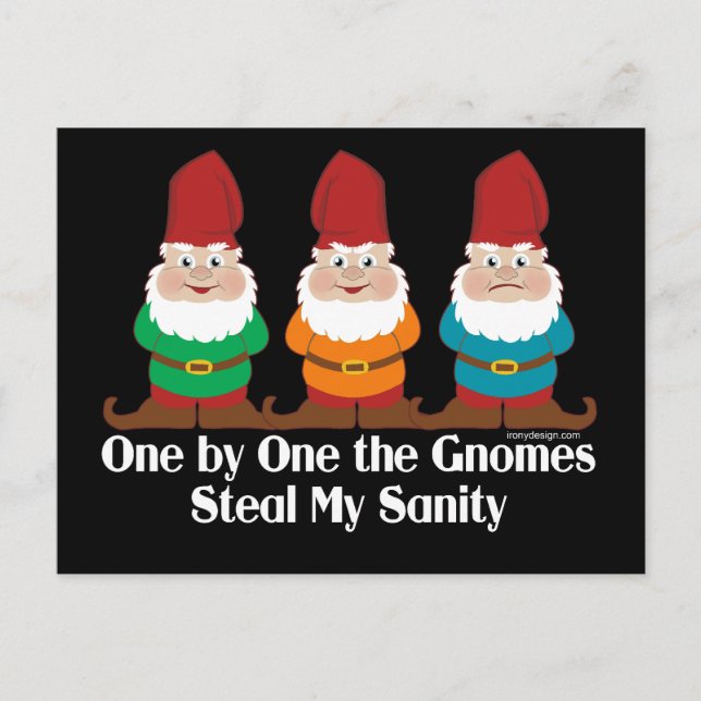 Einer nach dem anderen die Gnome Postkarte (Vorderseite)