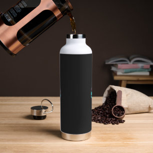 einer Silhouette eines Mannes mit Surfbrett Trinkflasche