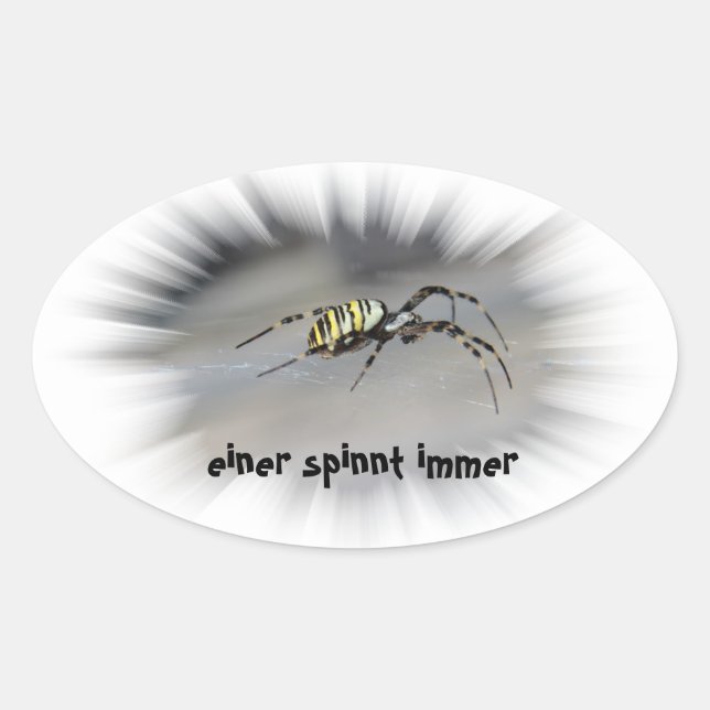 einer spinnt immer Aufkleber (Vorderseite)