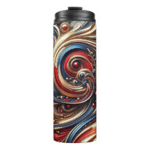 Einer von einer Art - Thermal Red Blue Gold Tumble