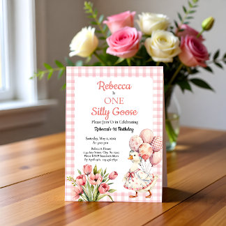 Eines albernen Gänsemädchens erster Geburtstag Einladung