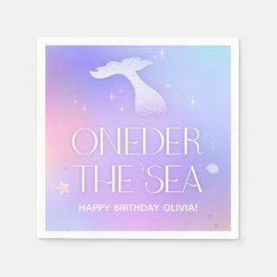 Eines der Meer Whimsical Funkelnd Meerjungfrau Geb Serviette