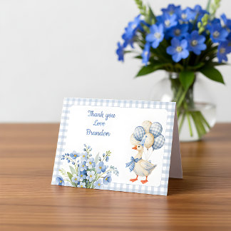 Eines dummen Gänsejungen ersten Geburtstag Dankeskarte