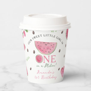 Eines in einem Melon Niedlich Watermelon Girl 1. G Pappbecher