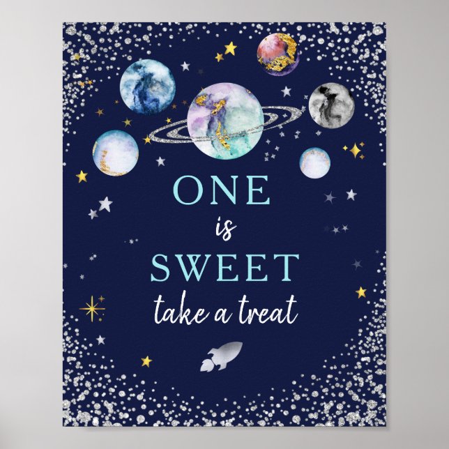 Eines ist süß nehmen Sie eine Leckerei Galaxy Gebu Poster (Vorne)