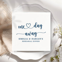 Eines Tages Hochzeitstag Probe Dinner Napkins