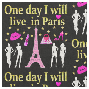 EINES TAGES WERDE ICH IN PARIS FABRIC LEBEN STOFF