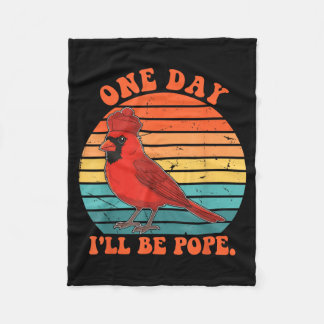 Eines Tages werde ich Papst Funny Retro Sonnenunte Fleecedecke