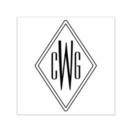 Einfach 3 Anfangsbuchstaben Monogramm #5 Diamantra Permastempel
