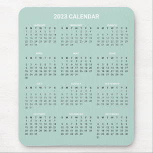 Einfach aber elegant 2023 Kalender   Mousepad