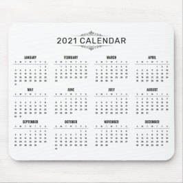 Einfach aber elegant - Kalender 2021 | Mousepad