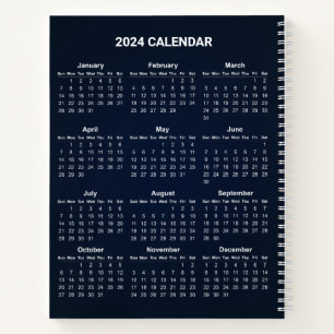 Einfach aber elegant - Kalender 2024   Notebook Notizbuch
