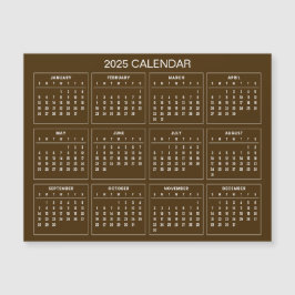 Einfach aber elegant - Kalender 2025 | Magnetkarte