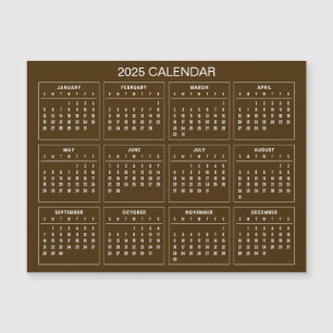 Einfach aber elegant - Kalender 2025 Magnetkarte