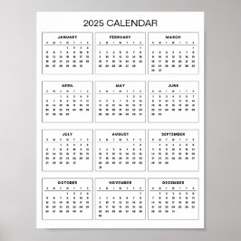 Einfach aber elegant - Kalender 2025 | Poster