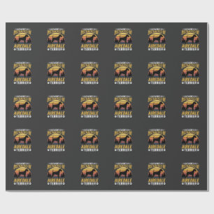 Einfach abgelenkt durch Airedale Terrier Retro Hun Geschenkpapier