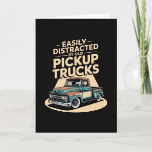 Einfach abgelenkt durch alte Pickup-Trucks Karte