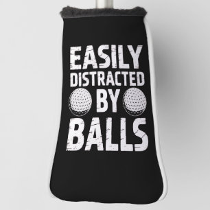 Einfach abgelenkt durch Bälle Lustiger Golf-Liebha Golf Headcover