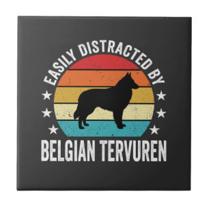 Einfach abgelenkt durch belgischen Tervuren-Hund Fliese