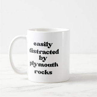 Einfach abgelenkt durch ein Huhn - Dad Mom Plymout Kaffeetasse