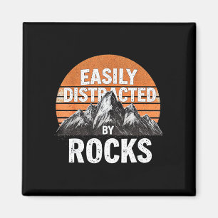 Einfach abgelenkt durch Felsen Vintage-Sonnenunter Magnet