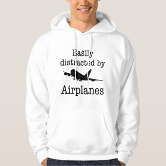 Einfach abgelenkt durch Flugzeuge Lustiger Pilot F Hoodie