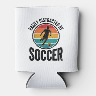 Einfach abgelenkt durch Fußball Vintage-Shirt-Desi Dosenkühler