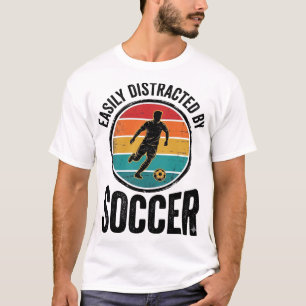 Einfach abgelenkt durch Fußball Vintage-Shirt-Desi T-Shirt
