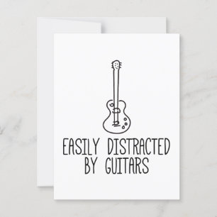Einfach abgelenkt durch Gitarren Postkarte