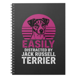 Einfach abgelenkt durch Jack Russell Terrier Notizblock