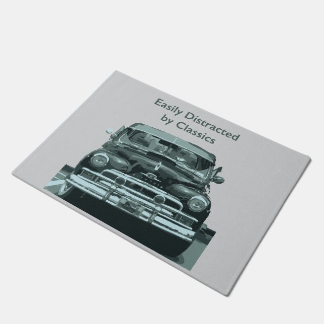Einfach abgelenkt durch Klassiker Fußmatte (Schrägansicht)