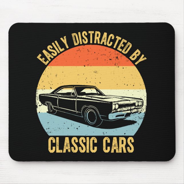 Einfach abgelenkt durch Oldtimer Mousepad (Vorne)
