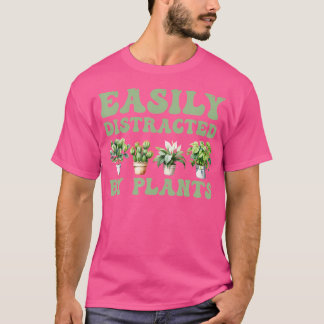 Einfach abgelenkt durch Pflanzen Sukkulentenpflanz T-Shirt