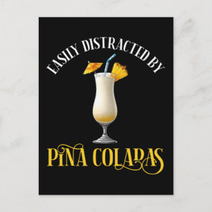 Einfach abgelenkt durch Pina Coladas Postkarte