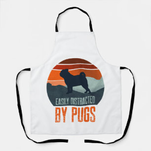 Einfach abgelenkt durch Pugs Gassi gehen Schürze