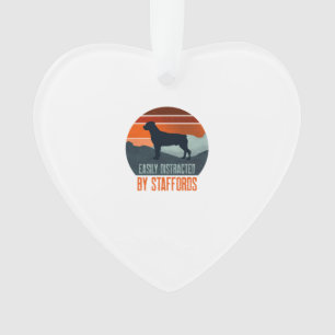 Einfach abgelenkt durch Staffords Hunde Spaziergan Ornament
