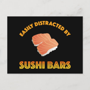 Einfach abgelenkt durch Sushi-Bars Postkarte