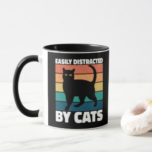 Einfach abgelenkt durch süße Kätzchen Katzenbesitz Tasse