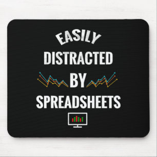 Einfach abgelenkt durch Tabellen Statistiken Versi Mousepad