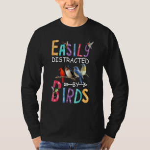 Einfach abgelenkt durch Vögel Papagei Vogel T-Shirt