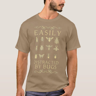 Einfach abgelenkt von Bugs Catcher Insekt T-Shirt