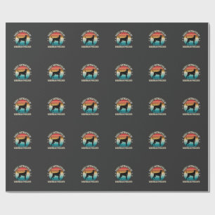 Einfach abgelenkt von Dobermann Retro-Sonnenunterg Geschenkpapier
