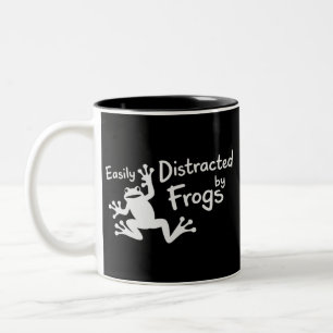 Einfach abgelenkt von Fröschen Tier Frösche Mama T Zweifarbige Tasse