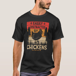 Einfach abgelenkt von Hühnern Ernte Landwirtschaft T-Shirt