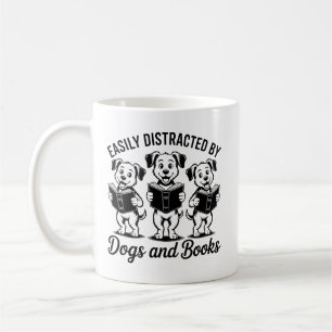 Einfach abgelenkt von Hunden und Büchern Kaffeetasse