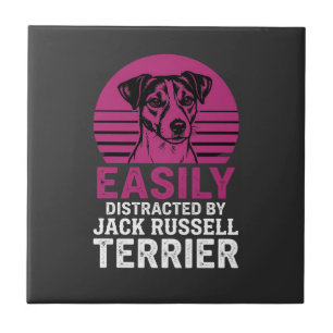 Einfach abgelenkt von Jack Russell Terrier Fliese