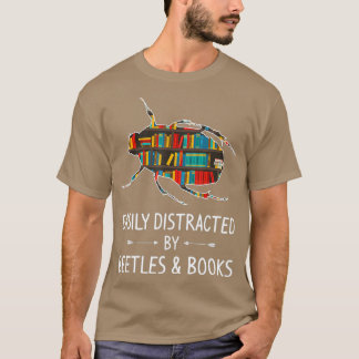 Einfach abgelenkt von Käfern Bücherliebhaber-Gesc T-Shirt