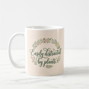 Einfach abgelenkt von Pflanzen Blumen Garten Kaffeetasse