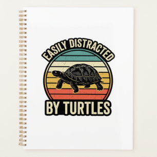 Einfach abgelenkt von Schildkröten Vintage Grafik- Planer